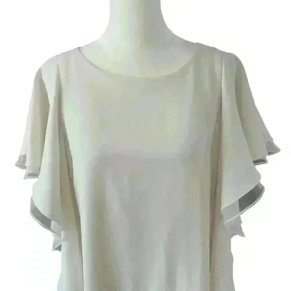 BCBG Maxazria Women’s Dress Size 2 White Ruffle Sleeve LWD Bride - Picture 7 of 11